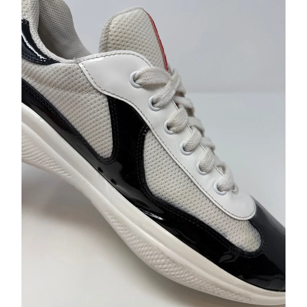 Prada Americas Cup Sneaker White/Black Size 11.5 US 10.5 UK
